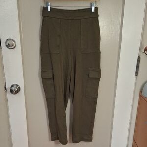 Boden Khaki Stretched Knit Cargo Trousers_1